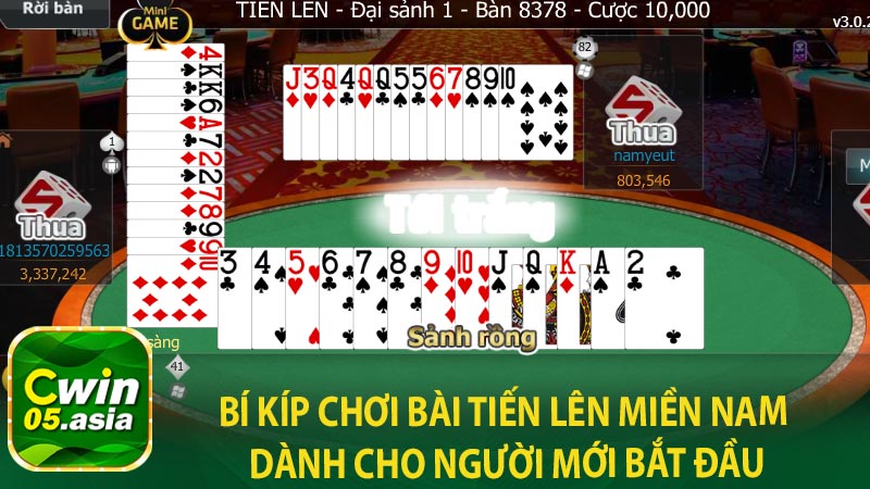 Bí kíp chơi bài tiến lên miền Nam dành cho người mới bắt đầu